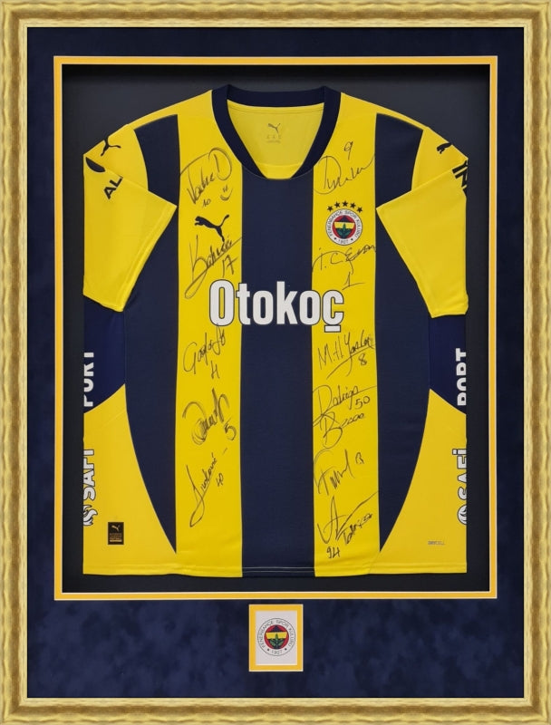 Özel Tasarım Forma Çerçevesi – Sarı / Lacivert - Logolu Derinlikli