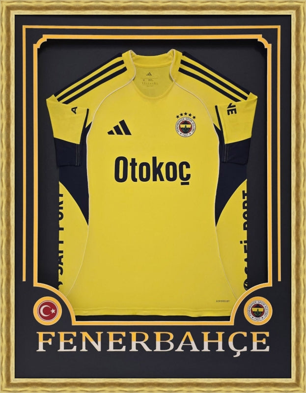 Özel Tasarım Forma Çerçevesi – Sarı / Lacivert - Takım İsimli