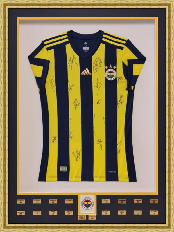 Özel Tasarım Forma Çerçevesi – Sarı / Lacivert - Oyuncu İsimli