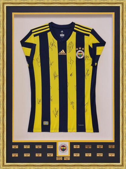 Özel Tasarım Forma Çerçevesi – Sarı / Lacivert - Oyuncu İsimli