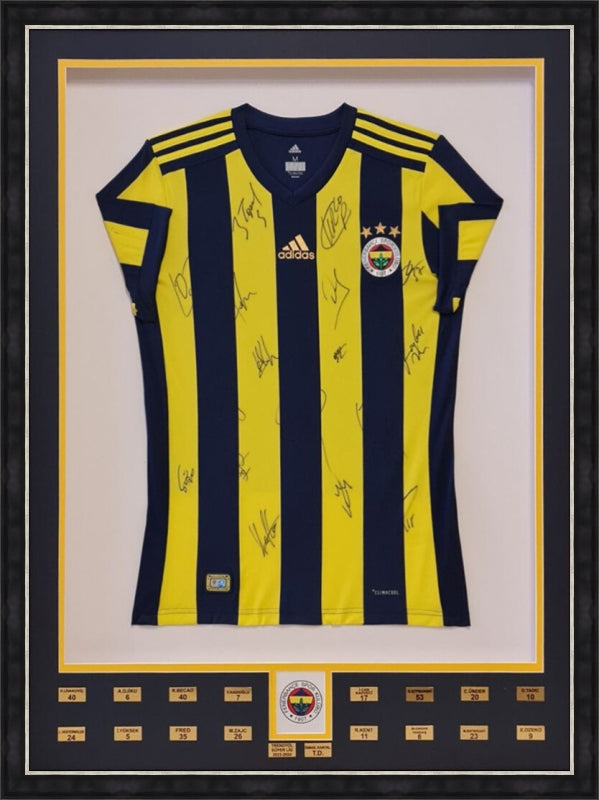 Özel Tasarım Forma Çerçevesi – Sarı / Lacivert - Oyuncu İsimli