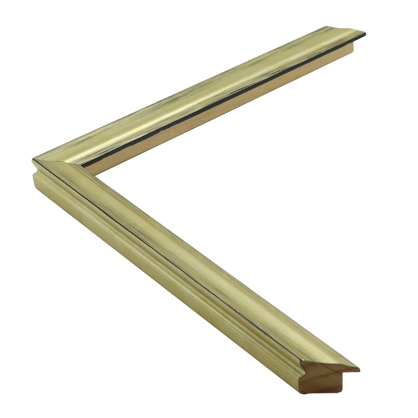 Altın Ahşap Çerçeve - Siyah Zeminli