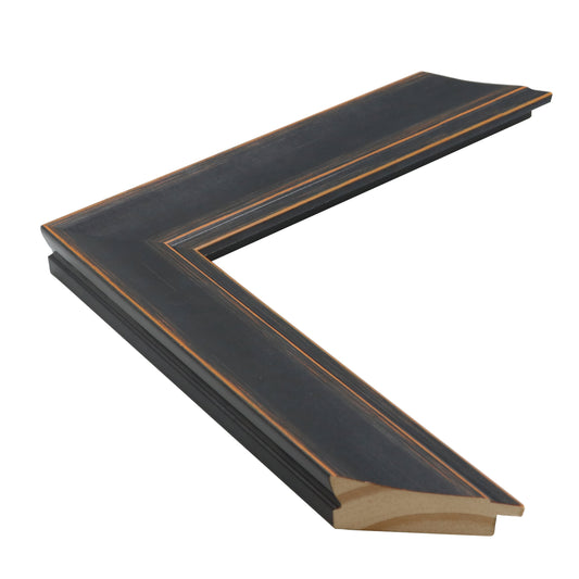 Siyah Ahşap Çerçeve - Turuncu Zeminli