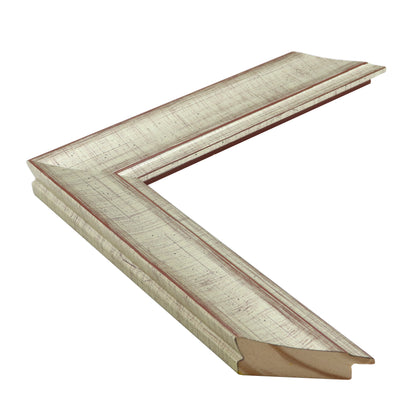 Gümüş Ahşap Çerçeve - Kırmızı Zeminli