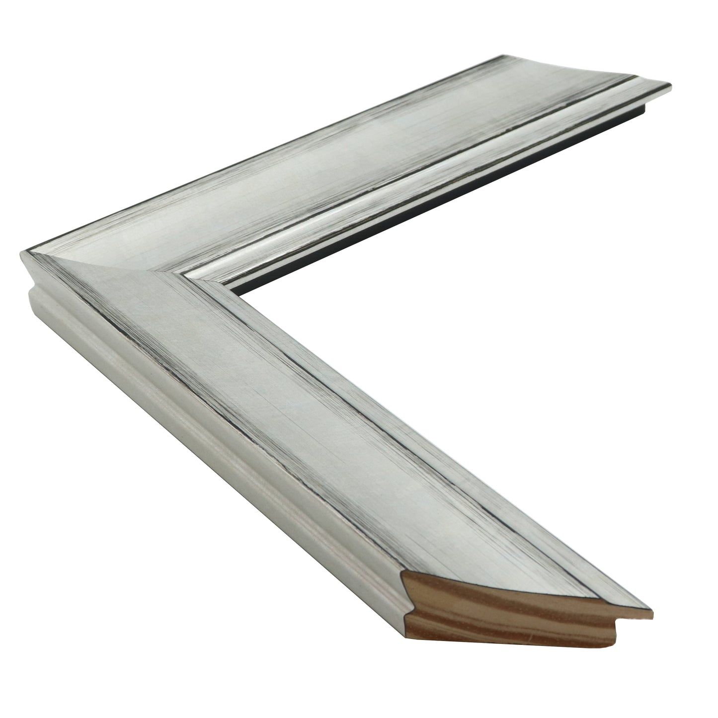 Gümüş Boyalı Ahşap Çerçeve - Siyah Zeminli