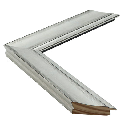 Gümüş Boyalı Ahşap Çerçeve - Siyah Zeminli