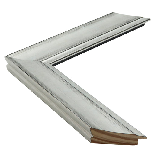 Gümüş Boyalı Ahşap Çerçeve - Siyah Zeminli