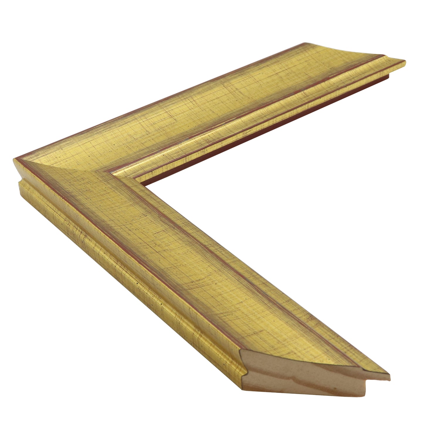 Gül Altın Ahşap Çerçeve - Kırmızı Zeminli