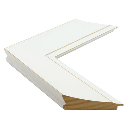 Beyaz Mat Yıkamalı Ahşap Çerçeve