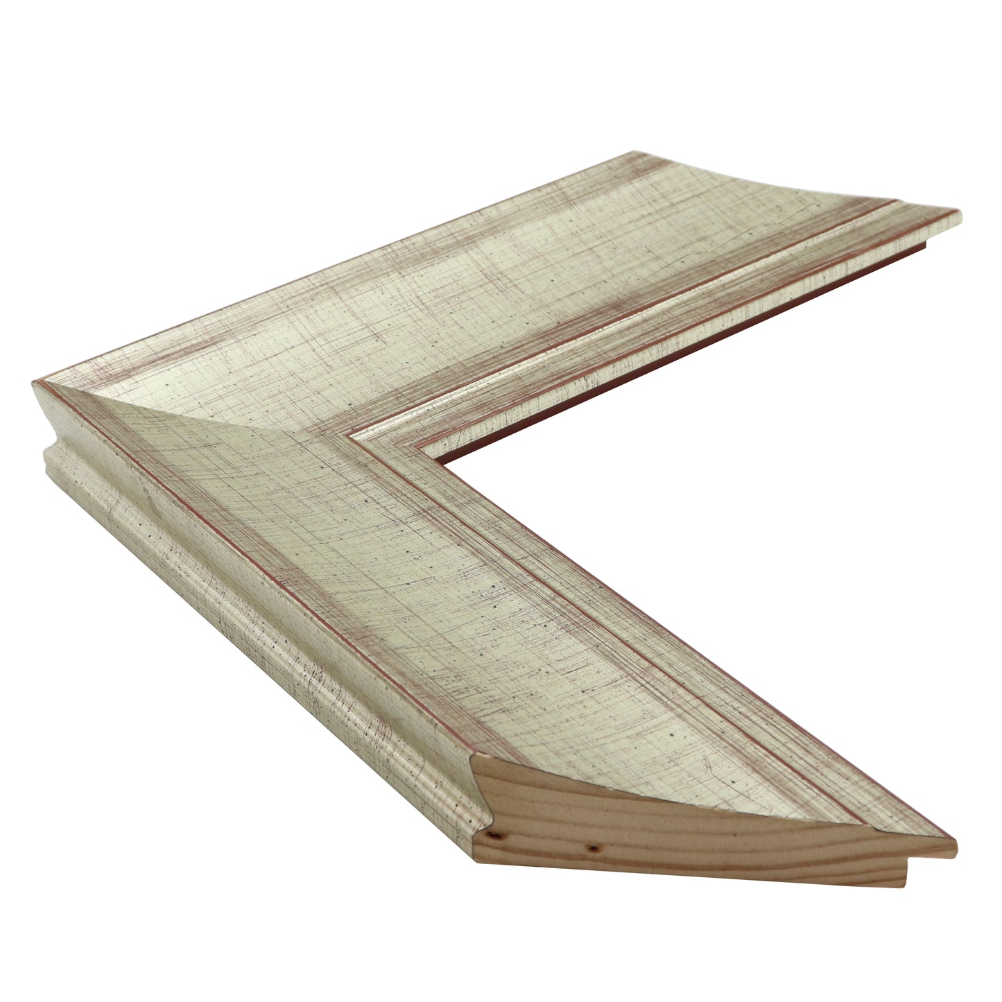 Gümüş Ahşap Çerçeve - Kırmızı Zeminli