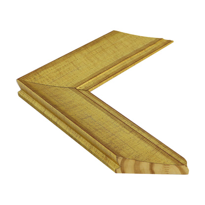 Gül Altın Ahşap Çerçeve - Kırmızı Zeminli Eskitme