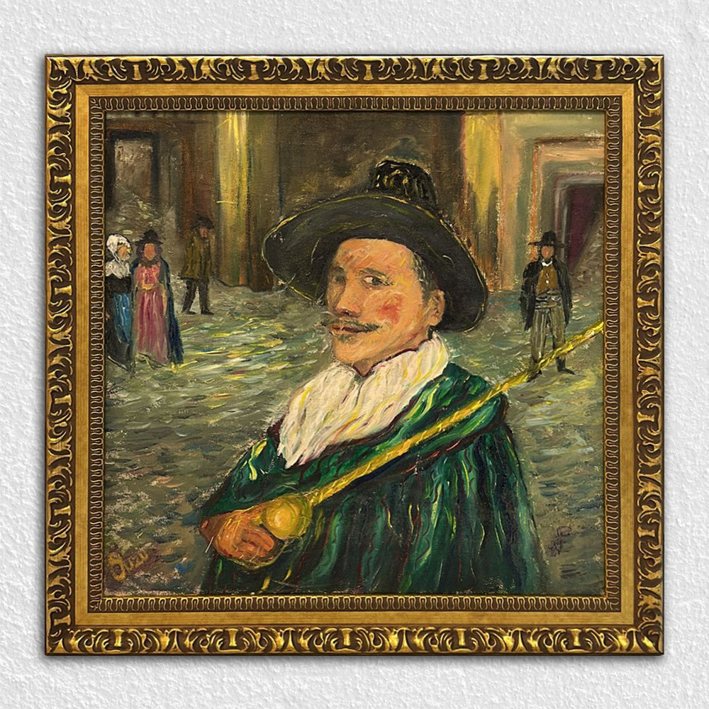 Altın Klasik Desenli Ahşap Çerçeve