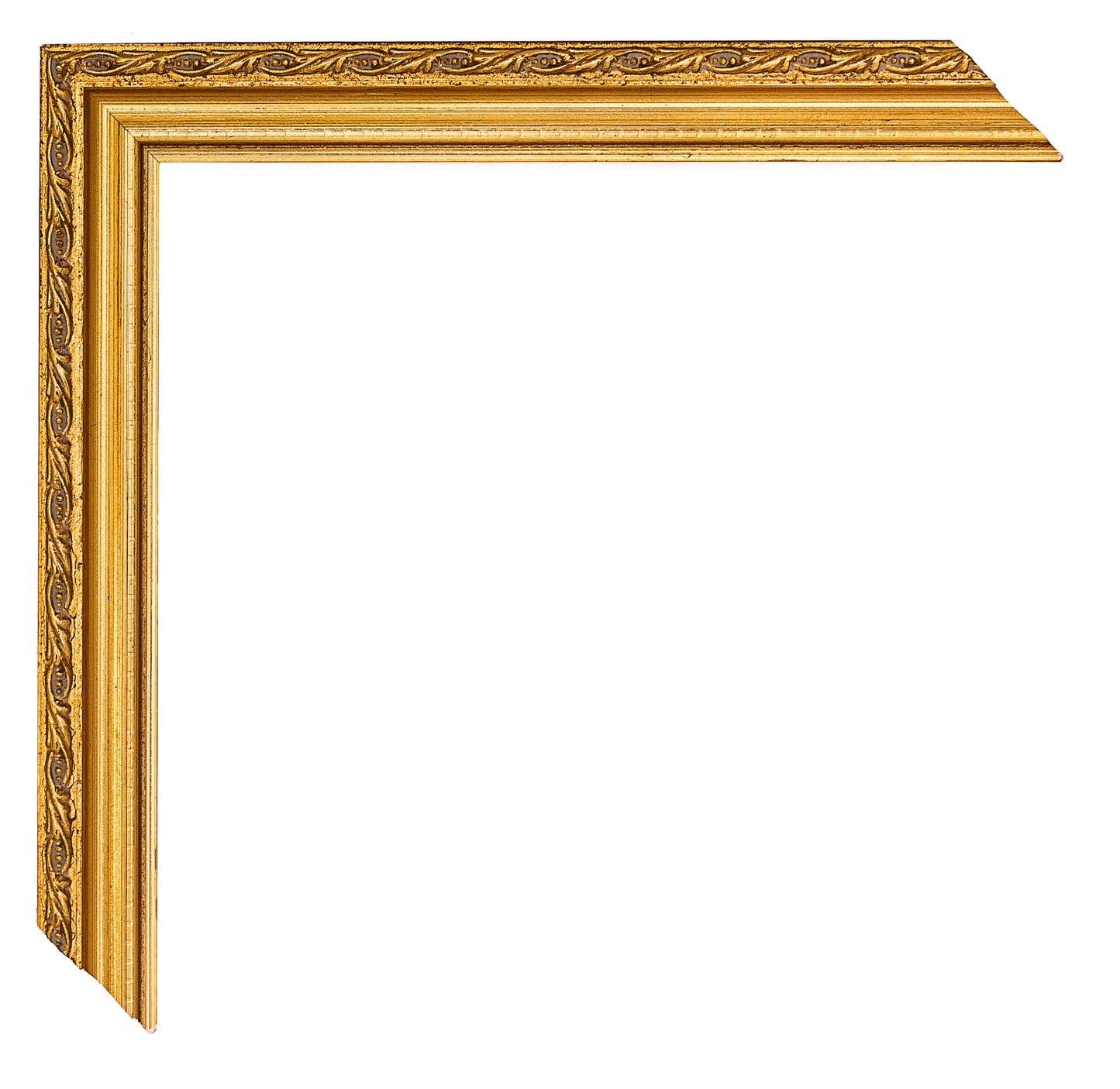 Altın Eskitilmiş Ahşap Oyma Çerçeve