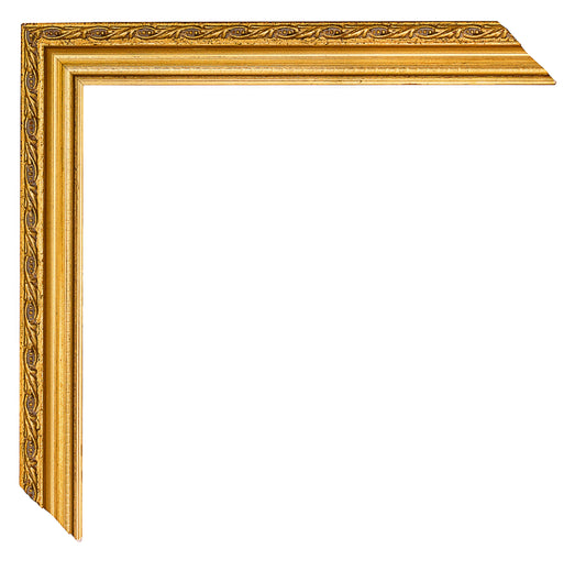 Altın Eskitilmiş Ahşap Oyma Çerçeve