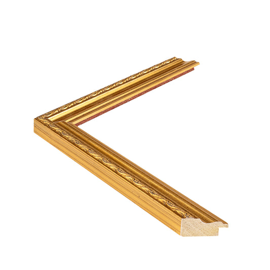 Altın Eskitilmiş Ahşap Oyma Çerçeve