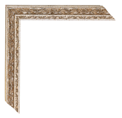 Gümüş Eskitilmiş Dekoratif Ahşap Oyma Çerçeve