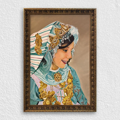 Bronz Eskitilmiş Ahşap Oyma Çerçeve