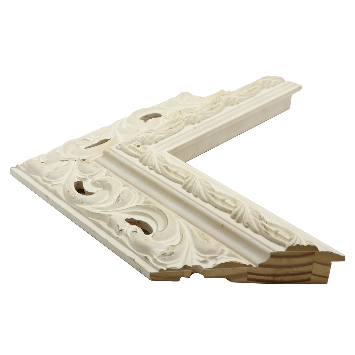 Beyaz Dekoratif Ahşap Oyma Çerçeve