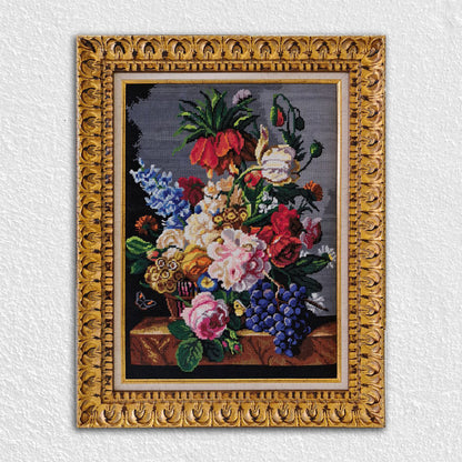 Altın Dekoratif İşlemeli Ahşap Çerçeve - Siyah Eskitmeli