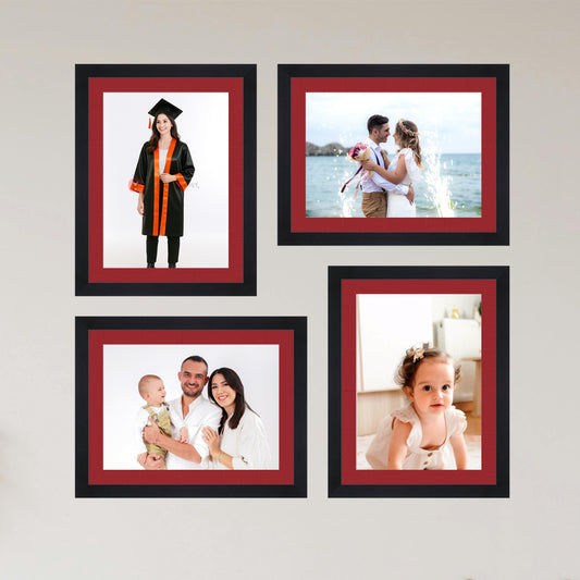 4'lü Fotoğraf Çerçevesi Seti – 15x21 cm | Yatay & Dikey Kullanım