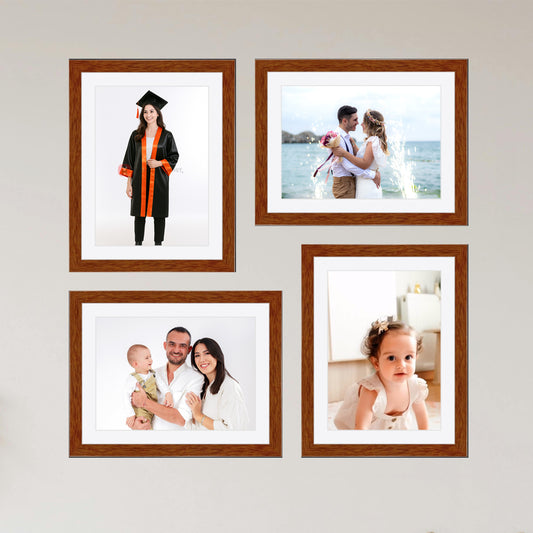 4'lü Fotoğraf Çerçevesi Seti – 15x21 cm | Yatay & Dikey Kullanım
