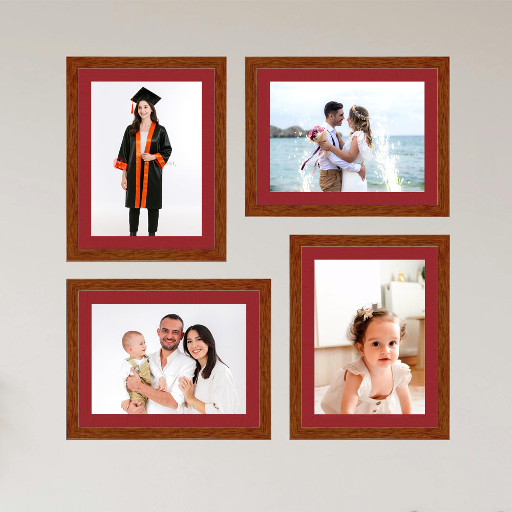 4'lü Fotoğraf Çerçevesi Seti – 15x21 cm | Yatay & Dikey Kullanım