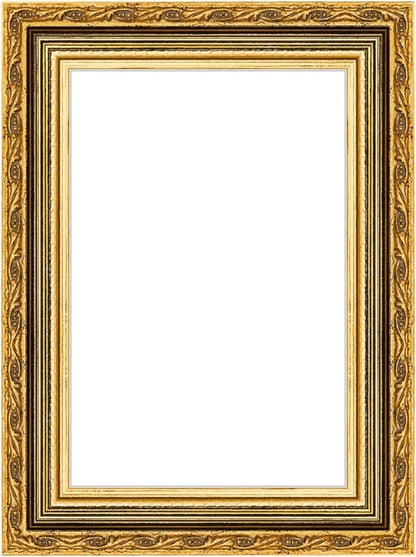 Altın Klasik Ahşap Fotoğraf Çerçevesi – Masaüstü & Duvar Tipi (25 mm)