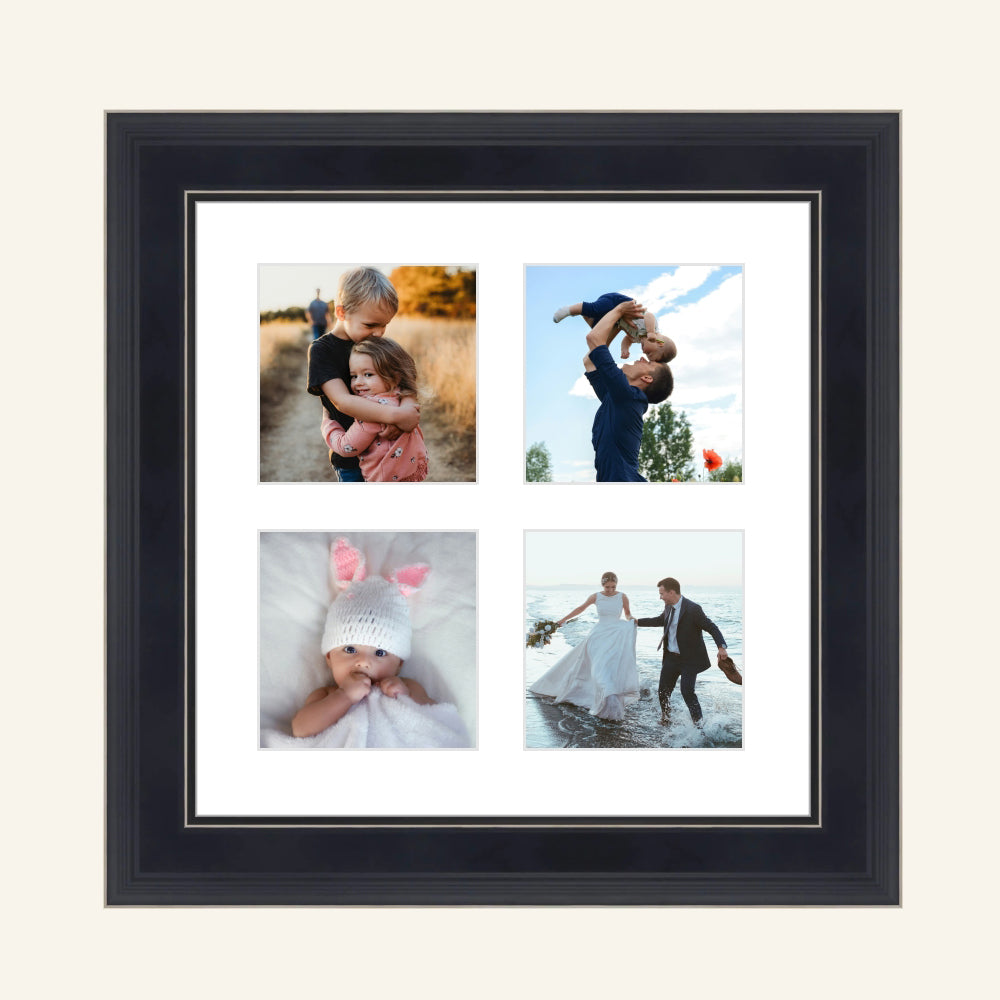 4’lü Pencereli Paspartu ve Çerçeve – 10×10 Fotoğraf İçin