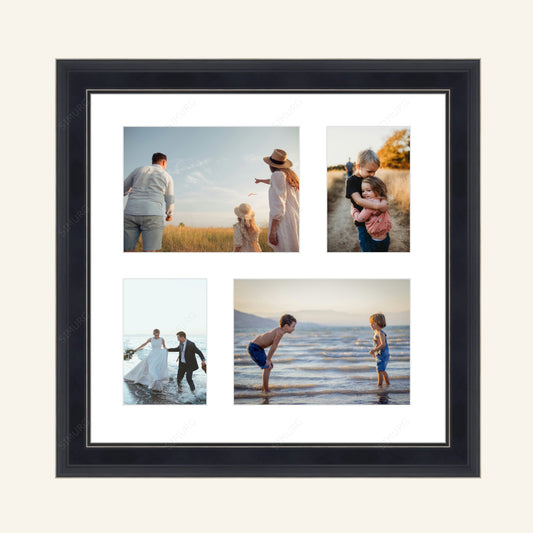 4’lü Pencereli Paspartu ve Çerçeve – 10×15 ve 15×21 Fotoğraf İçin