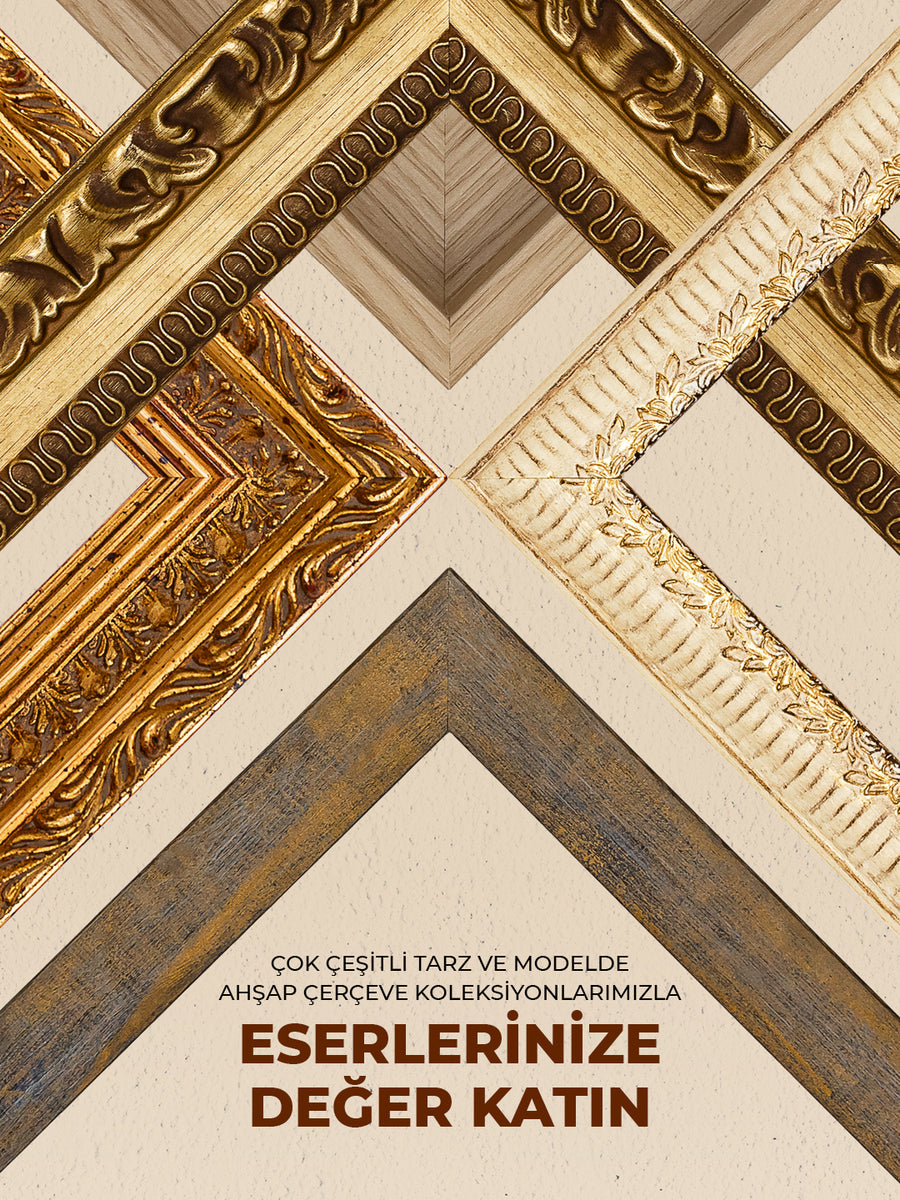 çeşitli ahşap çerçeveler slayt