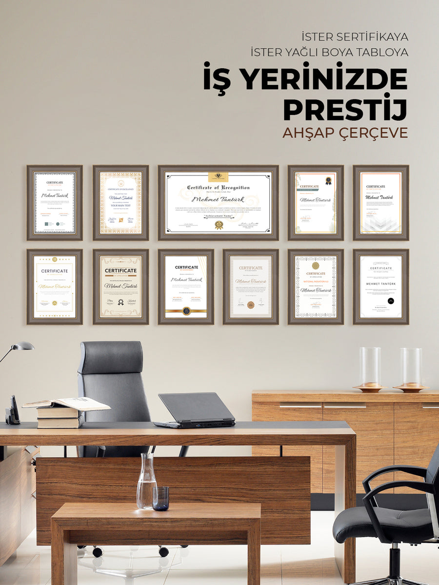 Sertifika çerçevesi slayt