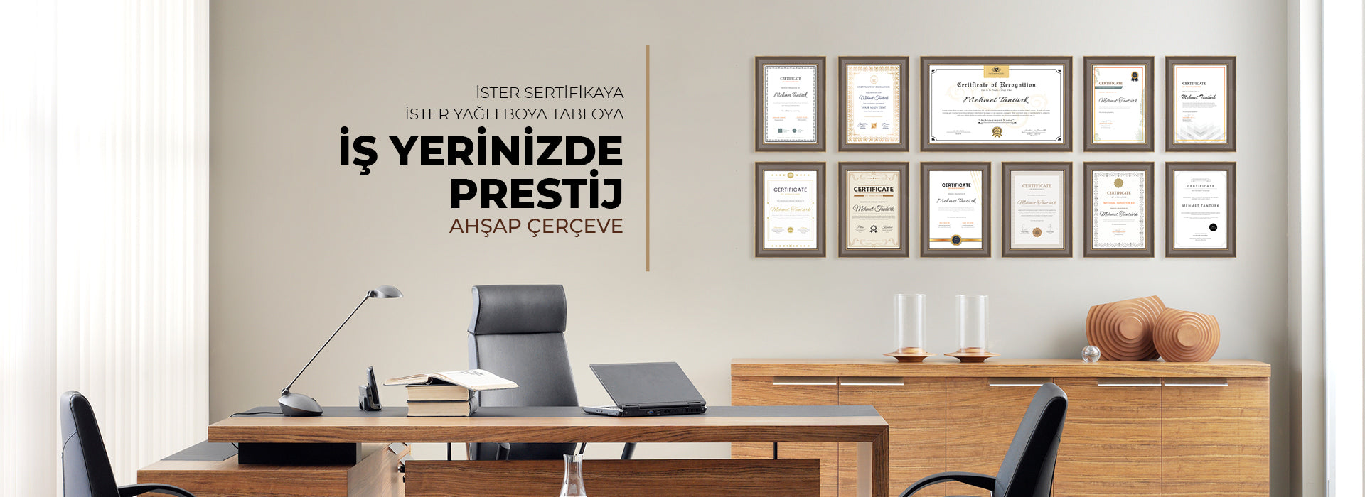 Sertifika çerçevesi slayt