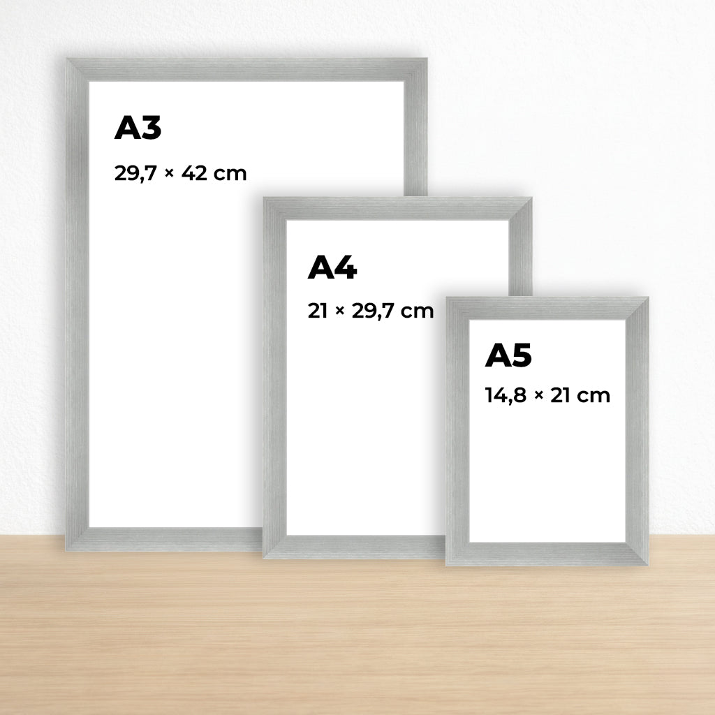 Beyaz Eskitmeli Ahşap Çerçeve – Belge, Sertifika Çerçeveleri - A3, A4, A5 Kağıt Boyutlarına Uygun