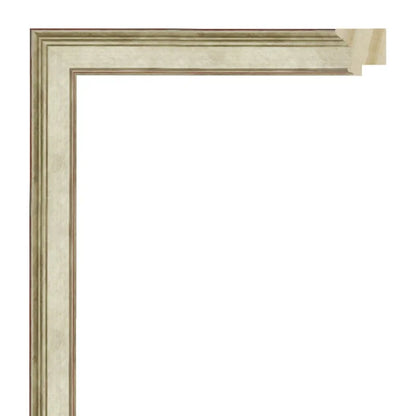 Sıcak Gümüş Tonlu Ahşap Çerçeve - Kırmızı Zeminli