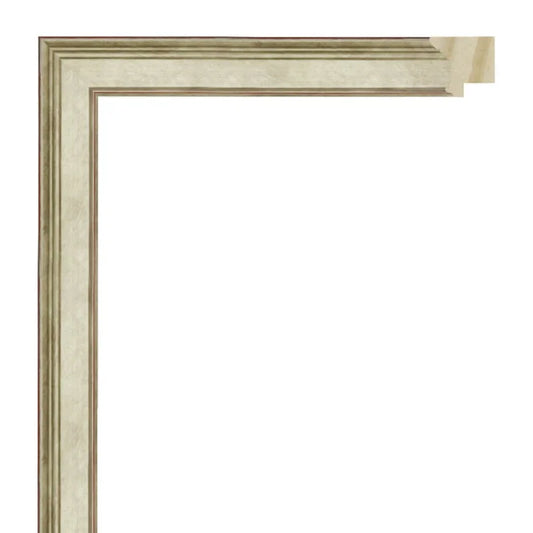 Sıcak Gümüş Tonlu Ahşap Çerçeve - Kırmızı Zeminli