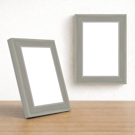 Gri Klasik Ahşap Fotoğraf Çerçevesi – Masaüstü & Duvar Tipi (23 mm)