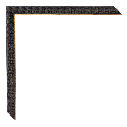 Siyah / Altın Dekoratif Ahşap Oyma Çerçeve