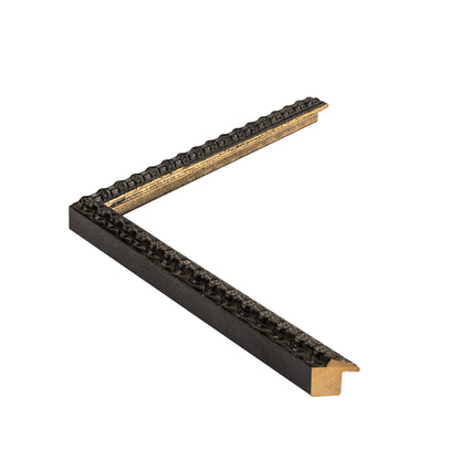 Siyah / Altın Dekoratif Ahşap Oyma Çerçeve