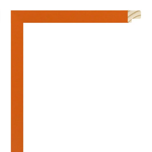 Turuncu Dokulu Ahşap Çerçeve