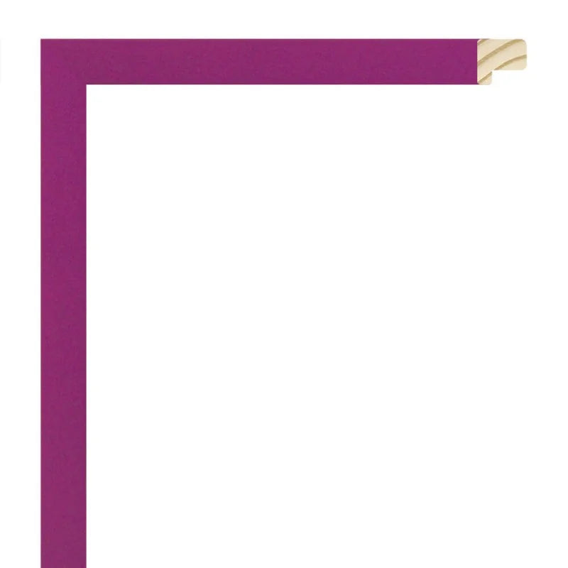 Fuşya Dokulu Ahşap Çerçeve