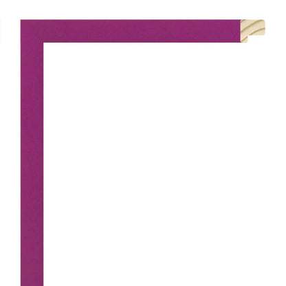 Fuşya Dokulu Ahşap Çerçeve