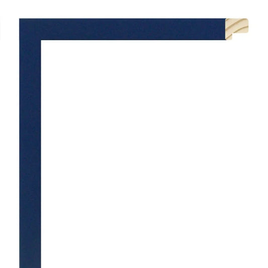 Lacivert Dokulu Ahşap Çerçeve