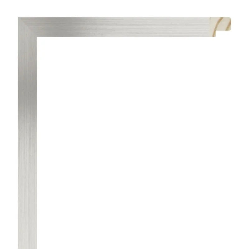 Gümüş Renkli Alüminyum Görünümlü Ahşap Çerçeve