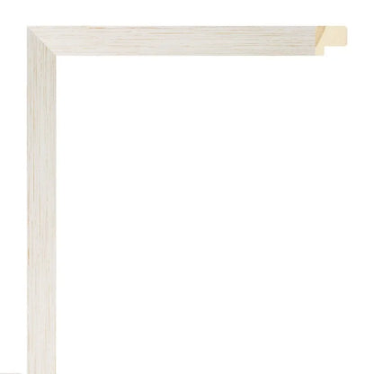 Beyaz Dokulu Ahşap Çerçeve