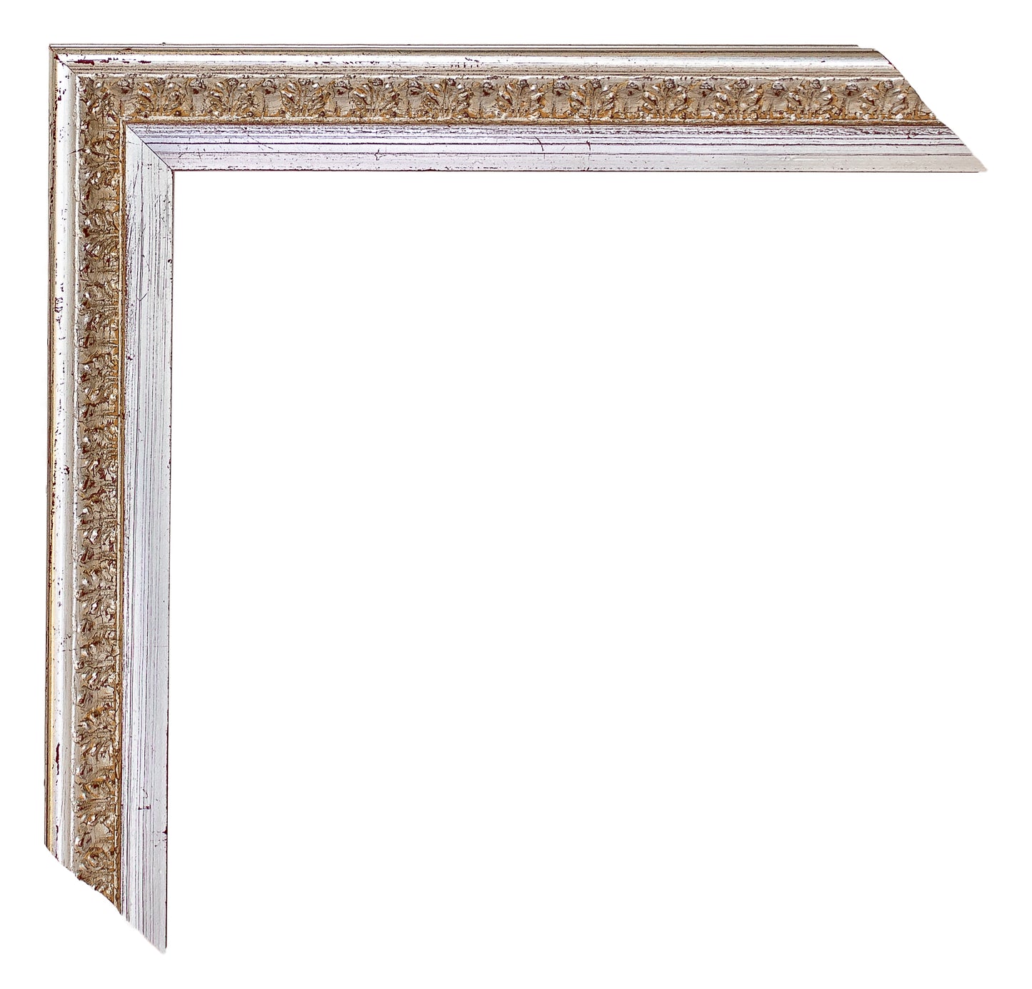 Gümüş Eskitilmiş Ahşap Oyma Çerçeve