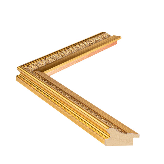 Altın Eskitilmiş Ahşap Oyma Çerçeve