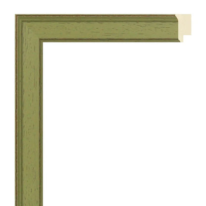Açık Yeşil / Ceviz Desenli Ahşap Çerçeve