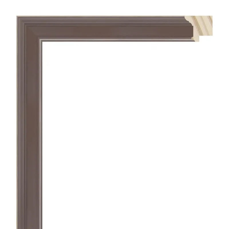 Kahverenkli Ahşap Çerçeve - Beyaz Zeminli