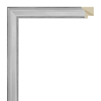 Gümüş Ahşap Çerçeve - Siyah Zeminli