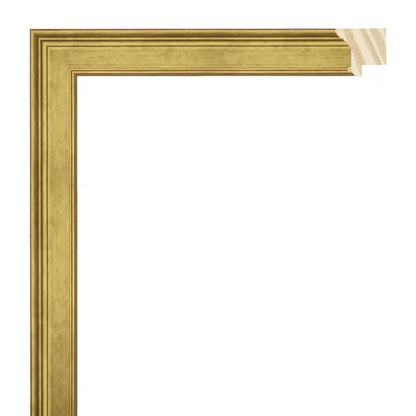 Altın Ahşap Çerçeve - Kırmızı Zeminli